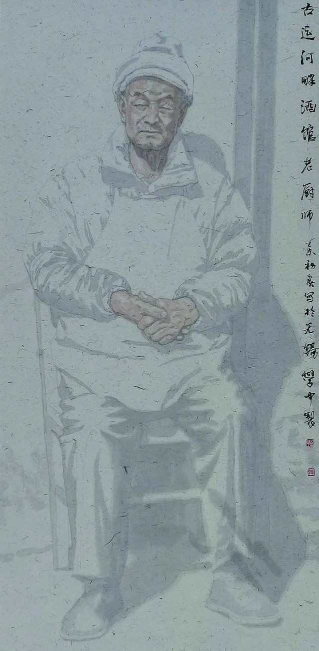 韩学中·人物画丨融写意于工笔中，画面呈现民俗特色与儒雅气息并存的意味