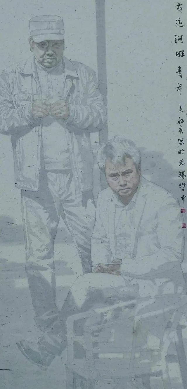 韩学中·人物画丨融写意于工笔中，画面呈现民俗特色与儒雅气息并存的意味