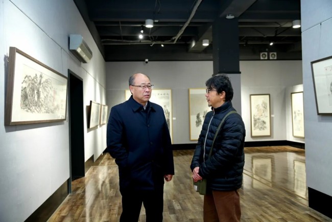 “生命墨迹——范文阳中国画作品展”在西北师范大学博物馆开幕，展期至11月29日