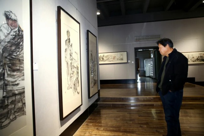 “生命墨迹——范文阳中国画作品展”在西北师范大学博物馆开幕，展期至11月29日