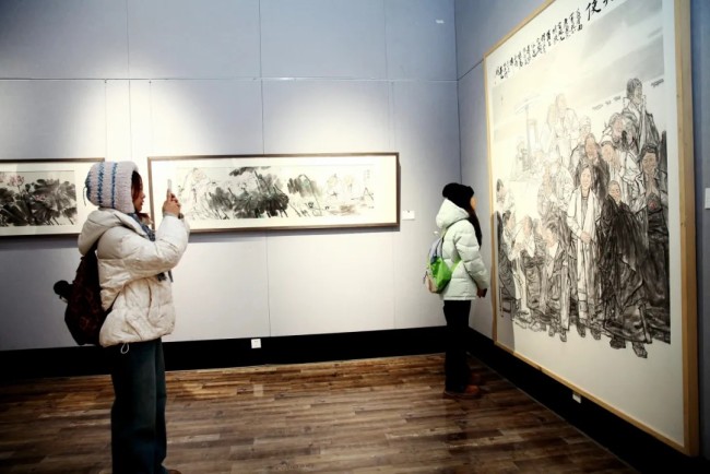 “生命墨迹——范文阳中国画作品展”在西北师范大学博物馆开幕，展期至11月29日