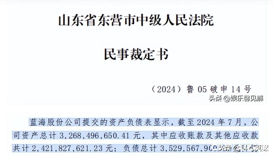 背负超35亿巨额债务，网红副董安英停更逾一年——蓝海集团被曝进入破产重整程序