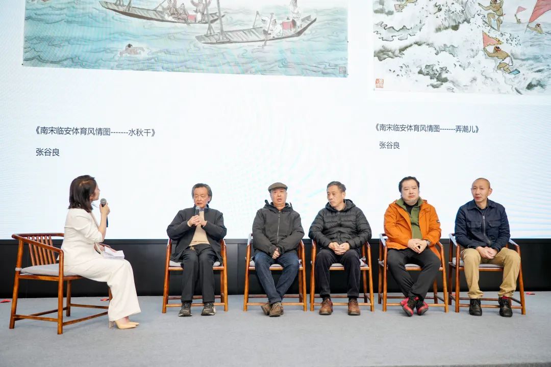 “逸江南——长三角中国画名家邀请展（人物篇）”在嘉兴开幕，参展画家当日共绘《蒲园雅集》