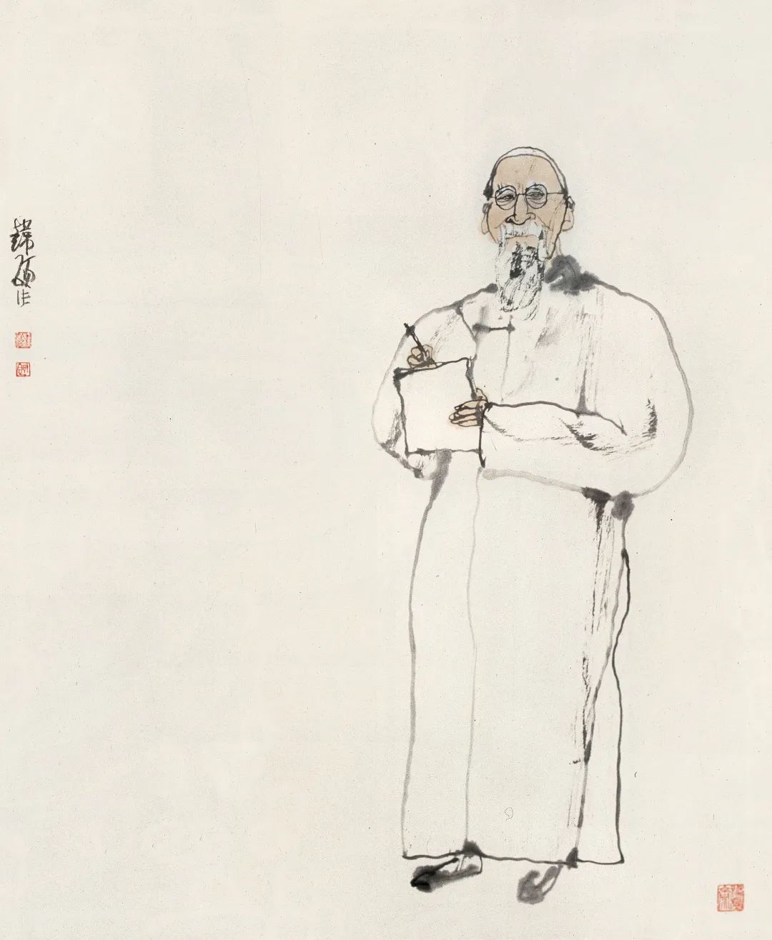 “逸江南——长三角中国画名家邀请展（人物篇）”在嘉兴开幕，参展画家当日共绘《蒲园雅集》