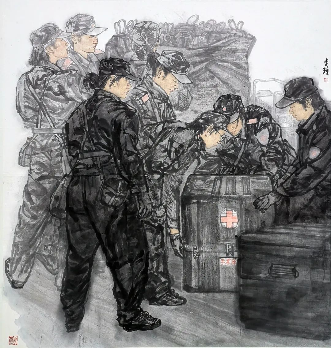 “逸江南——长三角中国画名家邀请展（人物篇）”在嘉兴开幕，参展画家当日共绘《蒲园雅集》