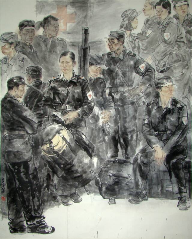 “逸江南——长三角中国画名家邀请展（人物篇）”在嘉兴开幕，参展画家当日共绘《蒲园雅集》