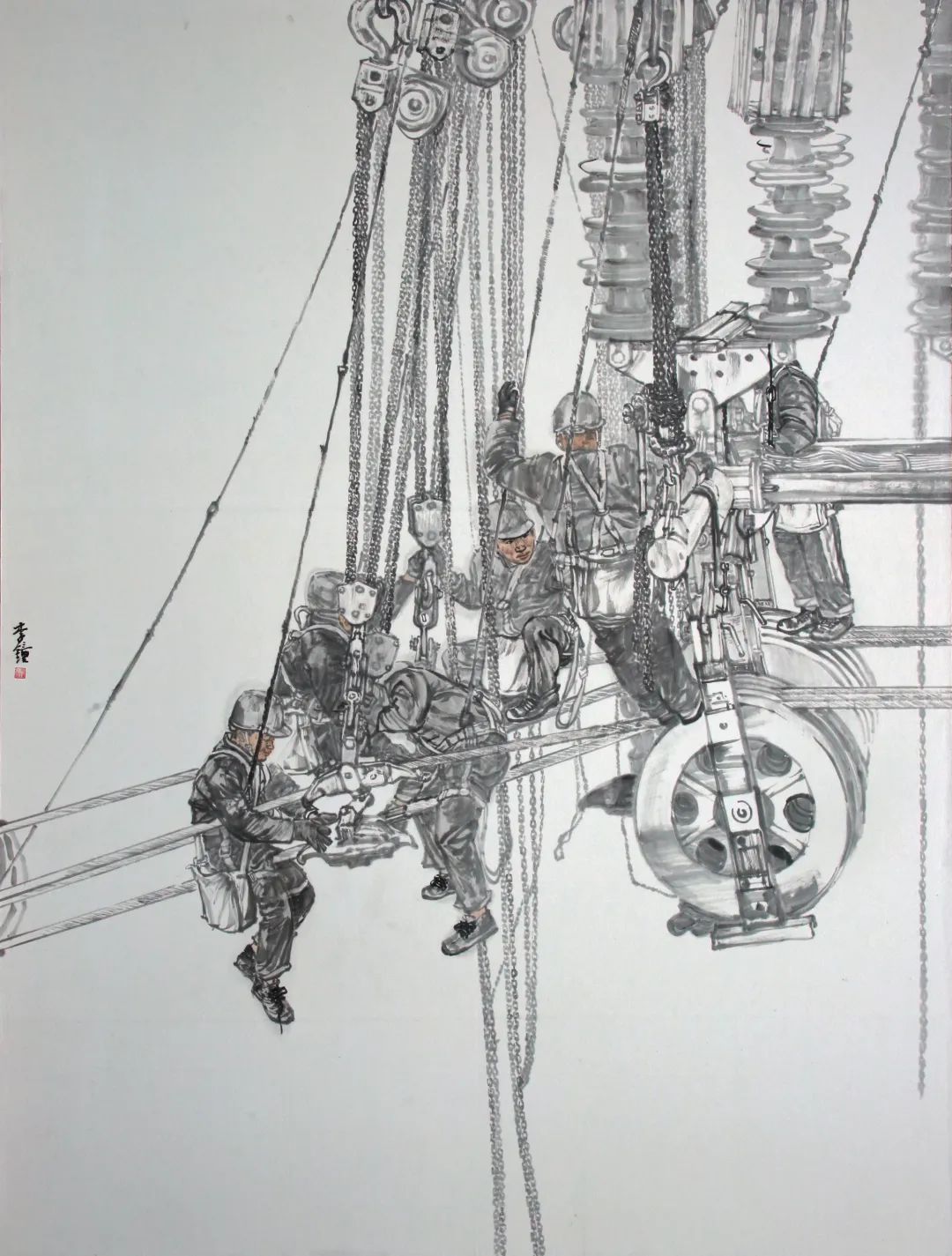 “逸江南——长三角中国画名家邀请展（人物篇）”在嘉兴开幕，参展画家当日共绘《蒲园雅集》