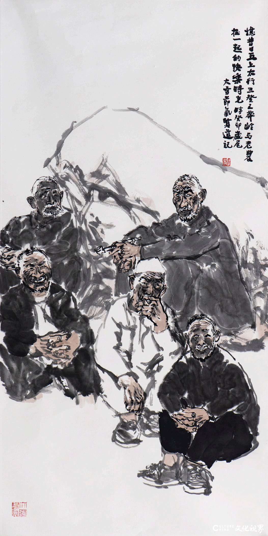 “逸江南——长三角中国画名家邀请展（人物篇）”在嘉兴开幕，参展画家当日共绘《蒲园雅集》