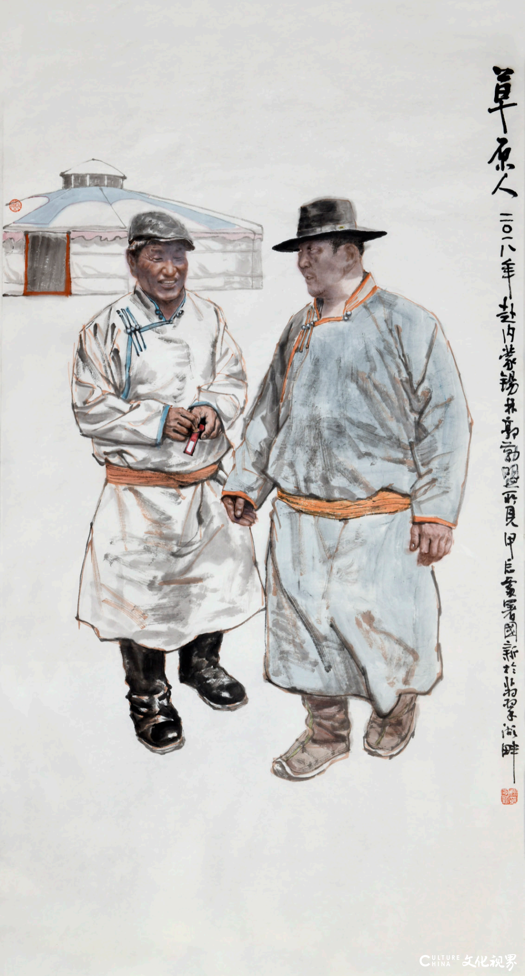 “逸江南——长三角中国画名家邀请展（人物篇）”在嘉兴开幕，参展画家当日共绘《蒲园雅集》