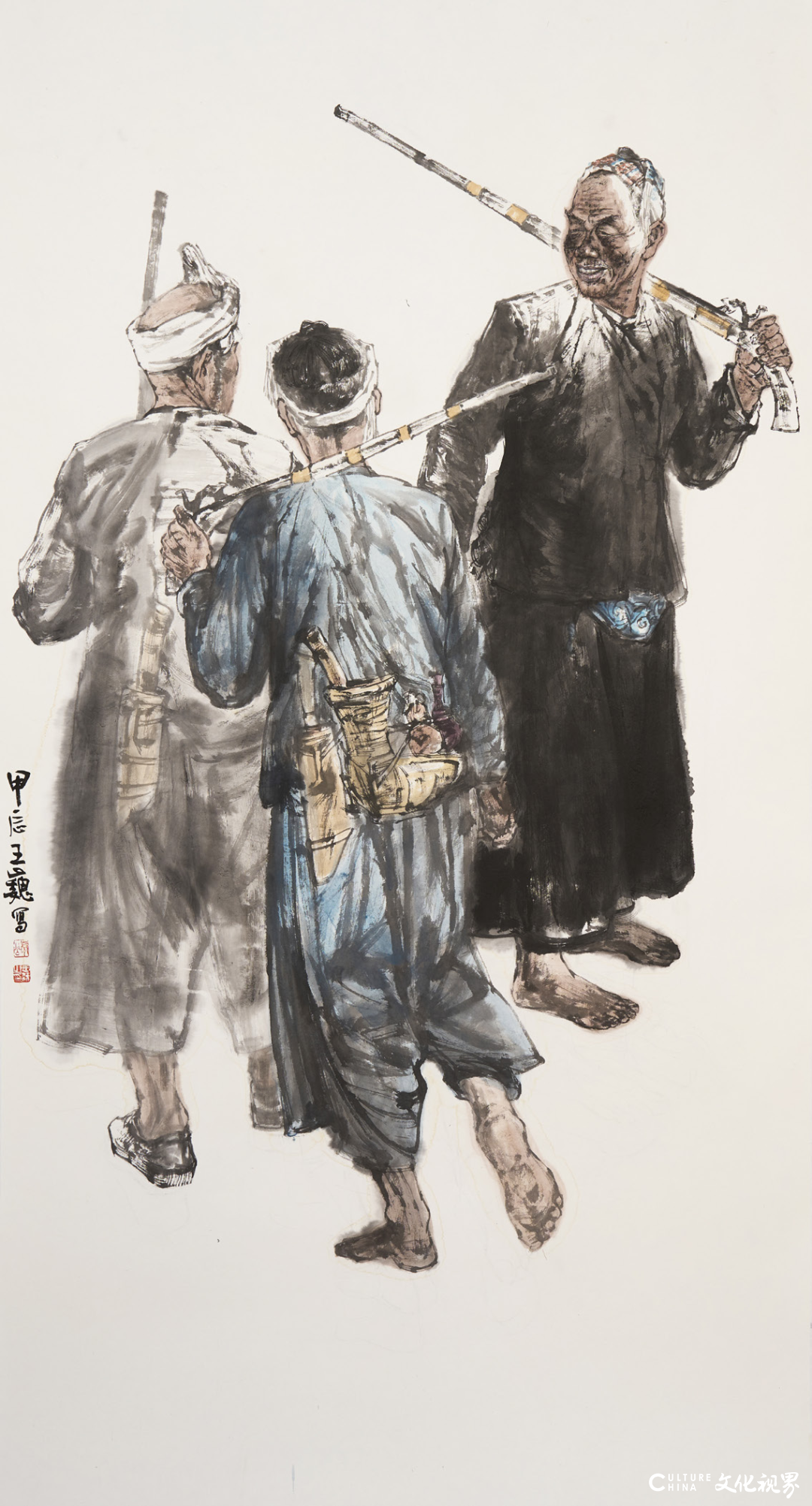 “逸江南——长三角中国画名家邀请展（人物篇）”在嘉兴开幕，参展画家当日共绘《蒲园雅集》