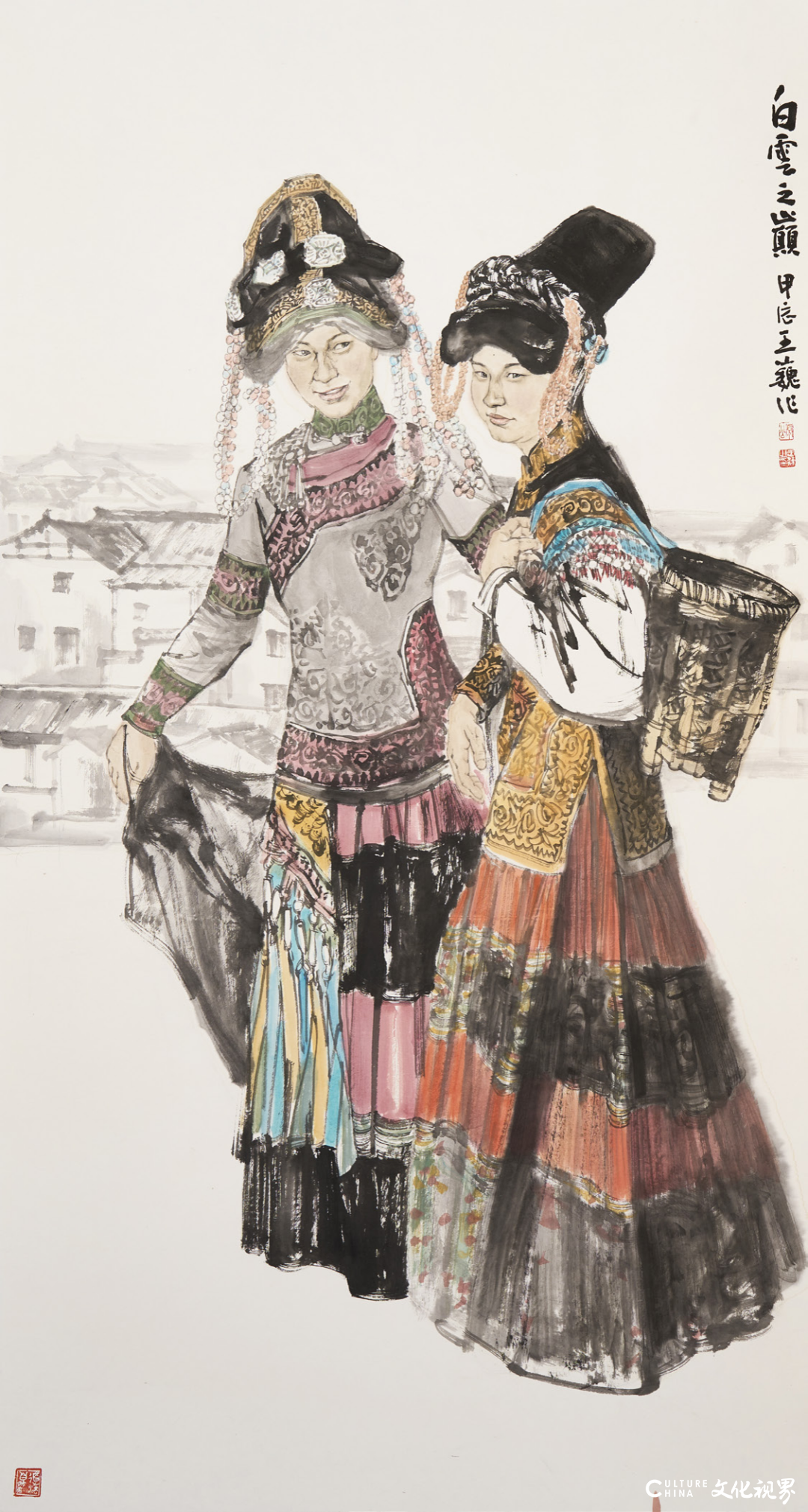 “逸江南——长三角中国画名家邀请展（人物篇）”在嘉兴开幕，参展画家当日共绘《蒲园雅集》