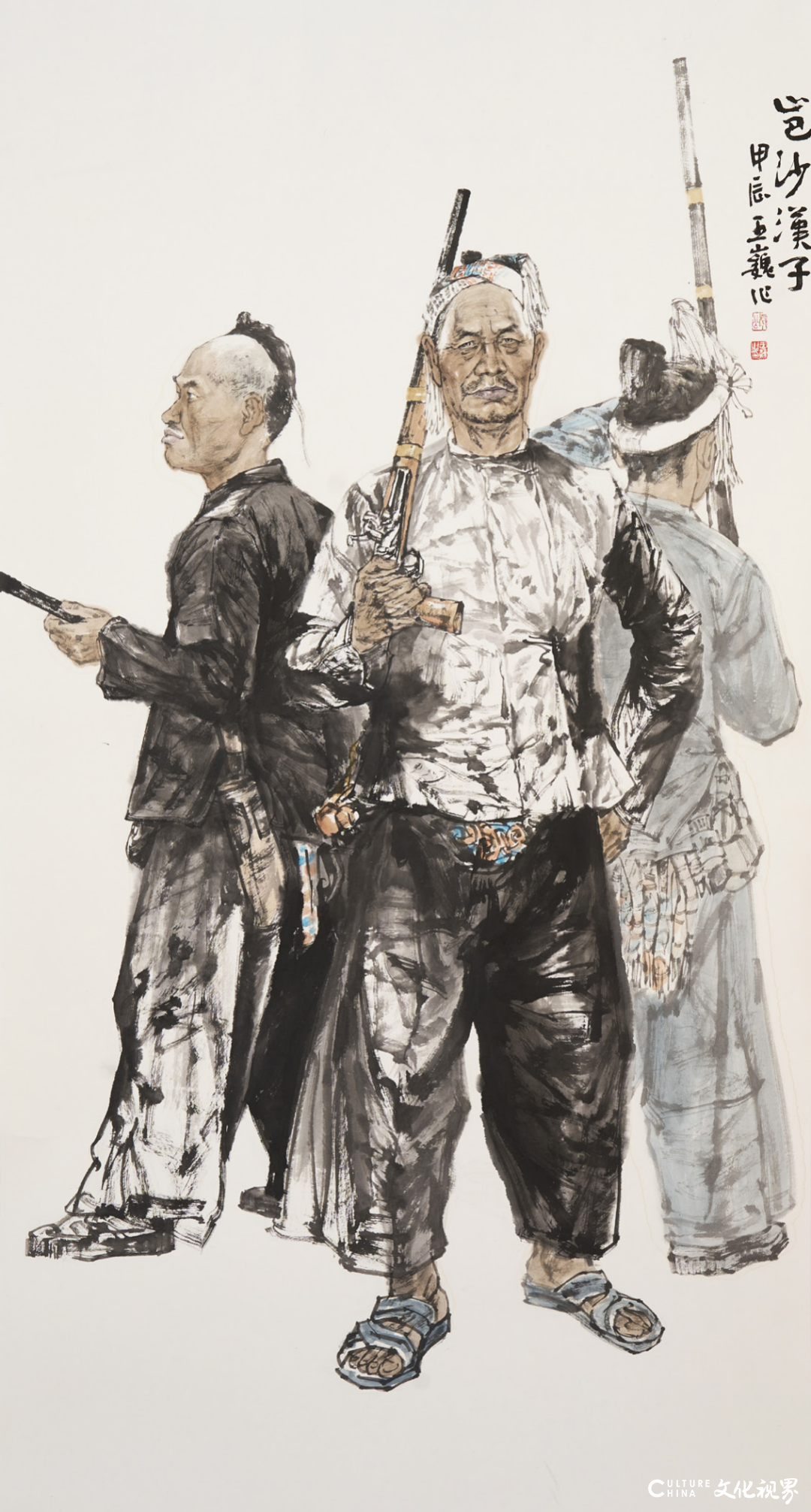 “逸江南——长三角中国画名家邀请展（人物篇）”在嘉兴开幕，参展画家当日共绘《蒲园雅集》