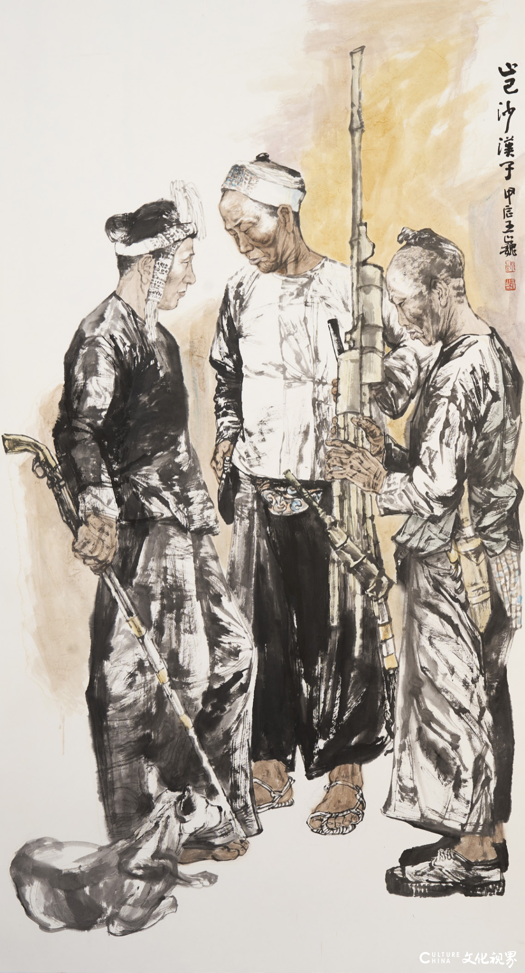 “逸江南——长三角中国画名家邀请展（人物篇）”在嘉兴开幕，参展画家当日共绘《蒲园雅集》