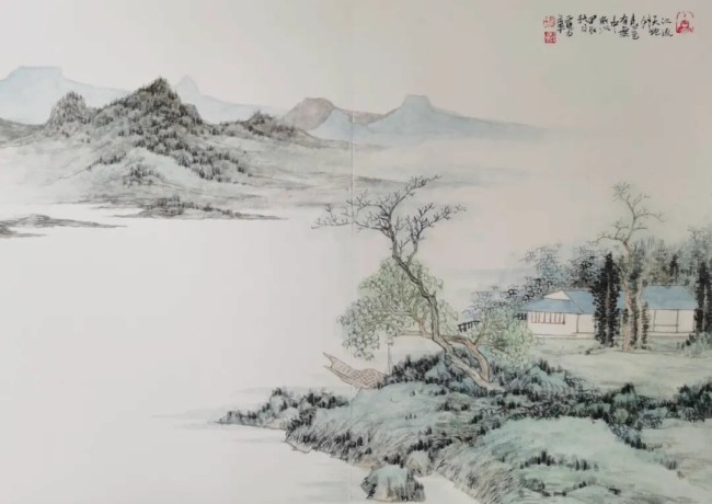 “山青花燃、墨彩金声——贾发军中国画精品展”今日下午在郑州市政协嵩山书画院开展