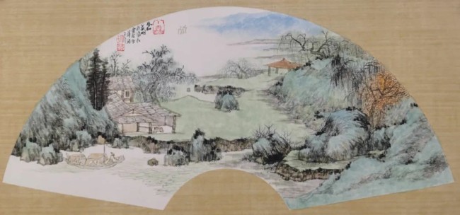 “山青花燃、墨彩金声——贾发军中国画精品展”今日下午在郑州市政协嵩山书画院开展