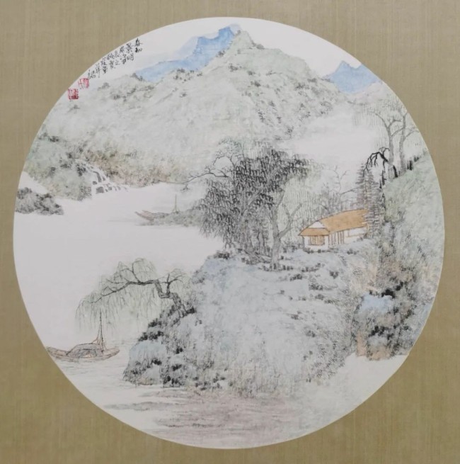 “山青花燃、墨彩金声——贾发军中国画精品展”今日下午在郑州市政协嵩山书画院开展