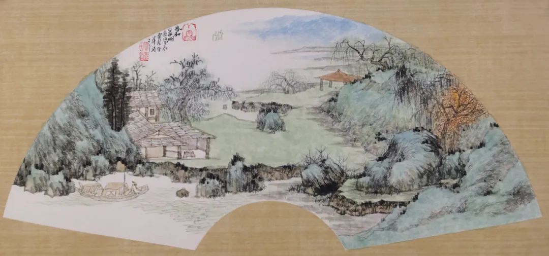 “山青花燃 墨彩金声——贾发军中国画精品展”昨日在郑州开幕