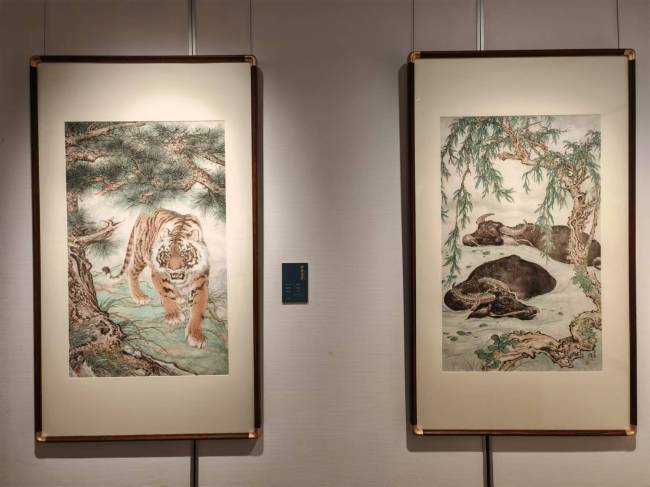 “古墨留香——张纯彦作品展”昨日在济南京行艺术馆开幕