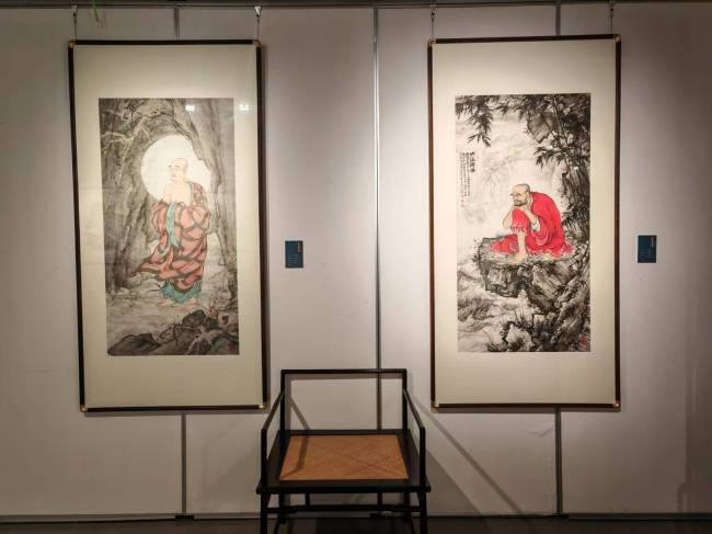 “古墨留香——张纯彦作品展”昨日在济南京行艺术馆开幕