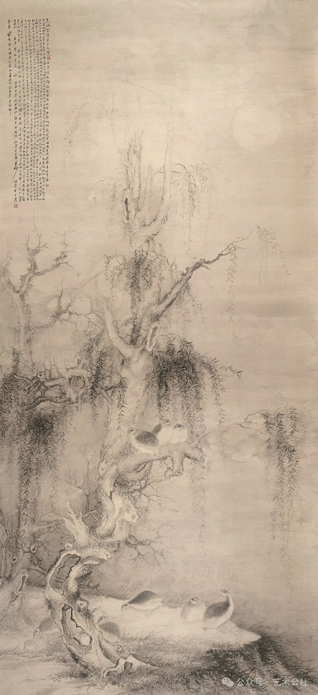 花鸟画名师创作录丨刘万鸣：合理的取舍夸张，准确的形神拿捏，表达出花鸟的气质和品格