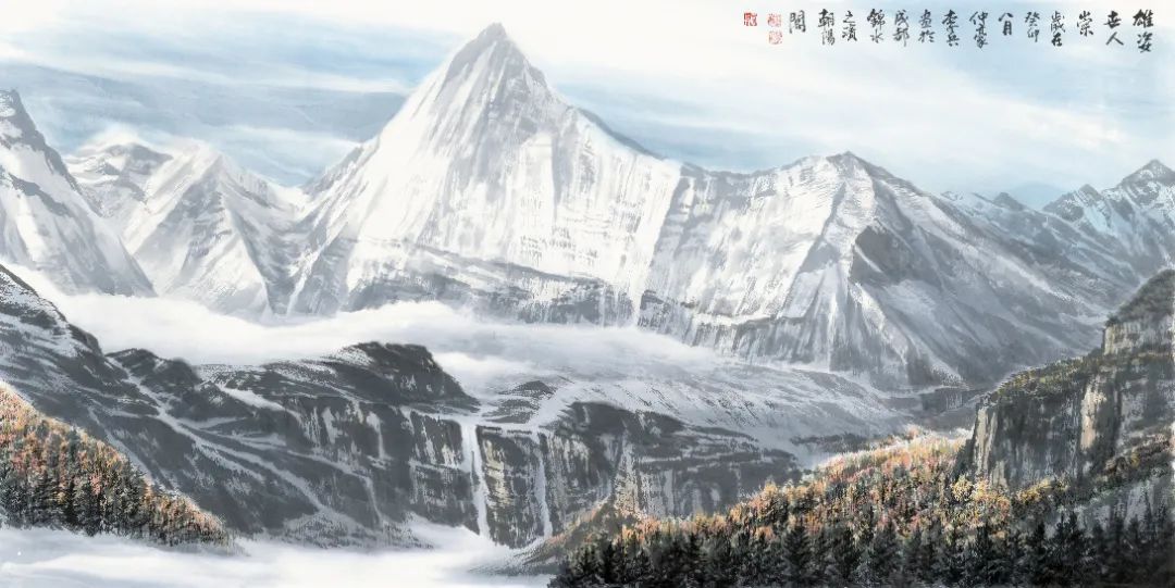 ​兵法绘雪域，妙笔塑雄山 | 李兵应邀参展“2024臻美大境——当代中国画名家学术邀请展”