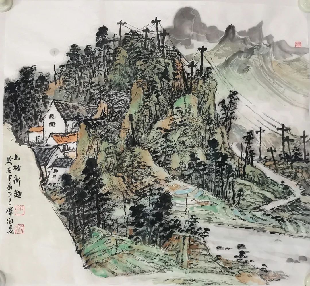 细腻笔法勾勒绝美意境，绚丽色彩铺陈青山叠翠 | 于泽海应邀参展“墨华雅集——2025年迎新年书画邀请展”