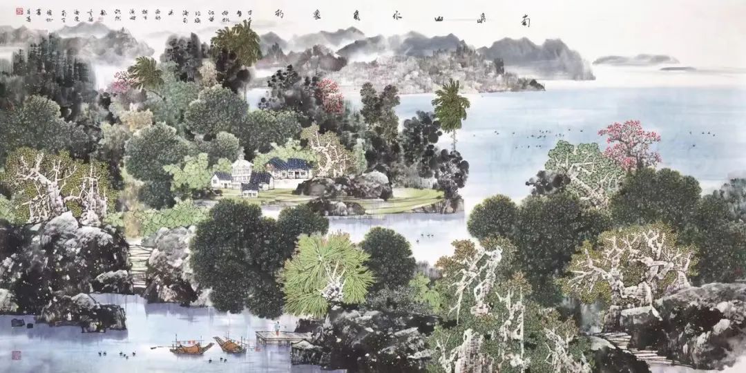 墨色淋漓障犹湿，极尽海南风光美 | 阮江华应邀参展“2024臻美大境——当代中国画名家学术邀请展”