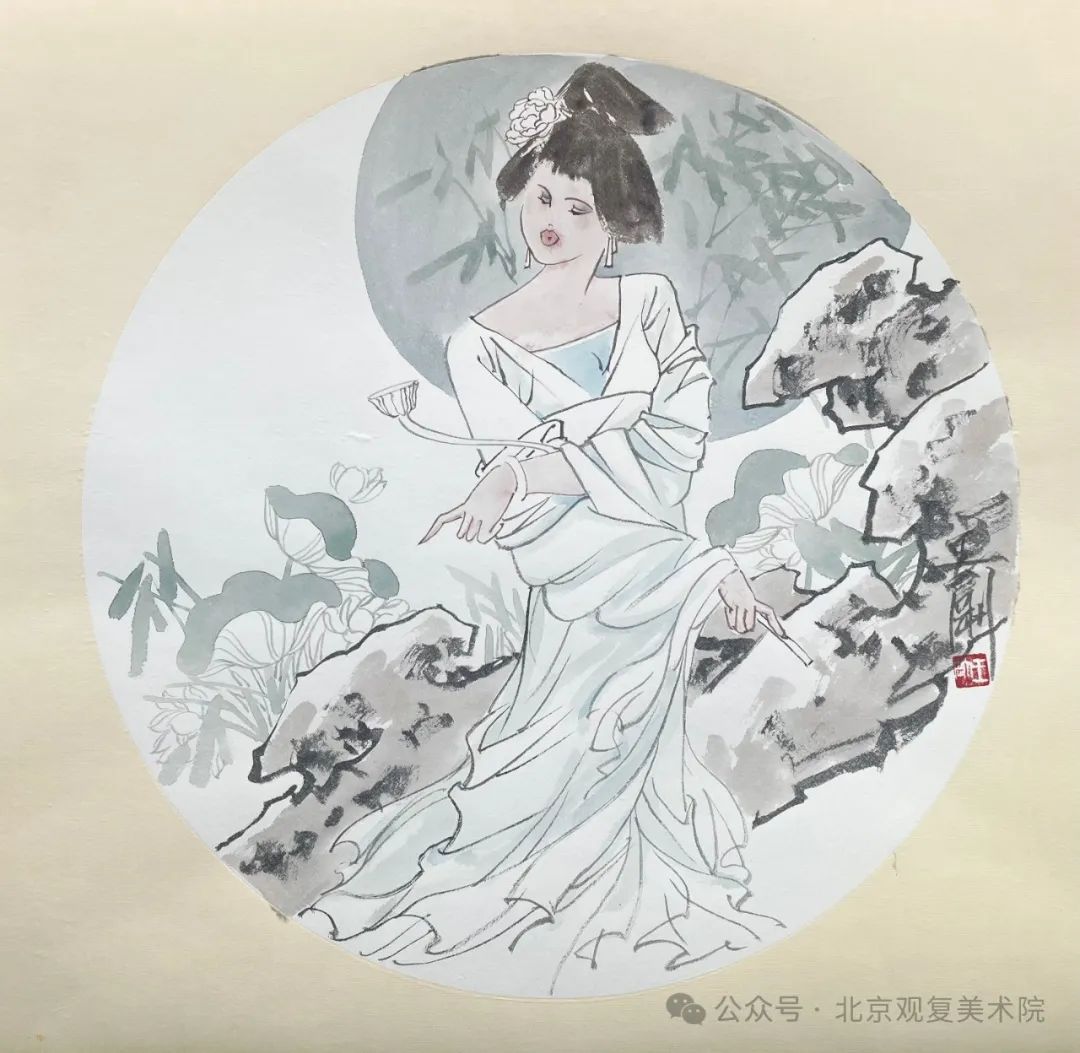 “水墨新境·时代画风——当代中国画笔墨百家学术邀请展（第二回展）” | 王刚：水彩之“绚”与水墨之“淡”营造朦胧缱绻的古典气息