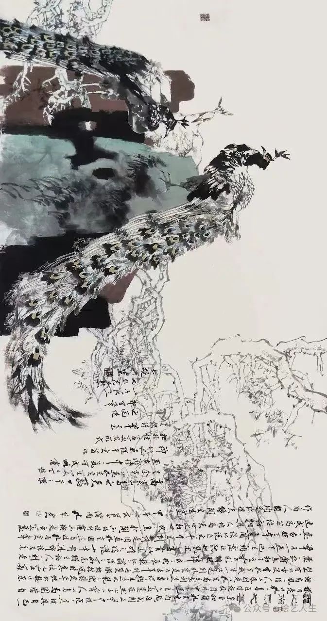 孔维克《傲雪榴园》参加全国“榴实正红”美术作品邀请展，广受关注