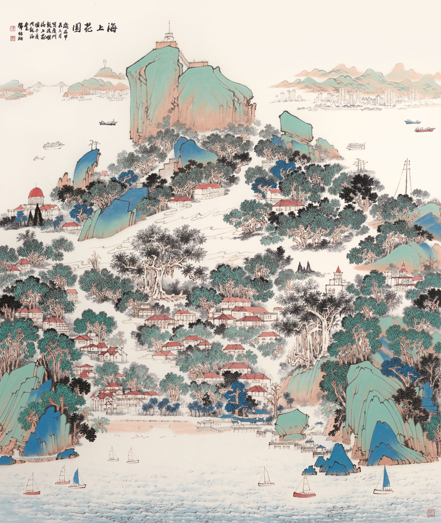 邓绍炳·青绿山水画 | 塑山水之形，见江山妩媚