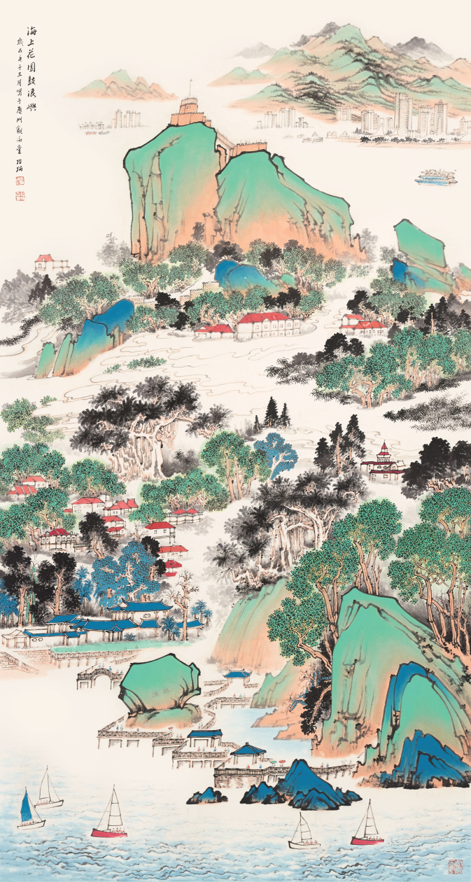 邓绍炳·青绿山水画 | 塑山水之形，见江山妩媚