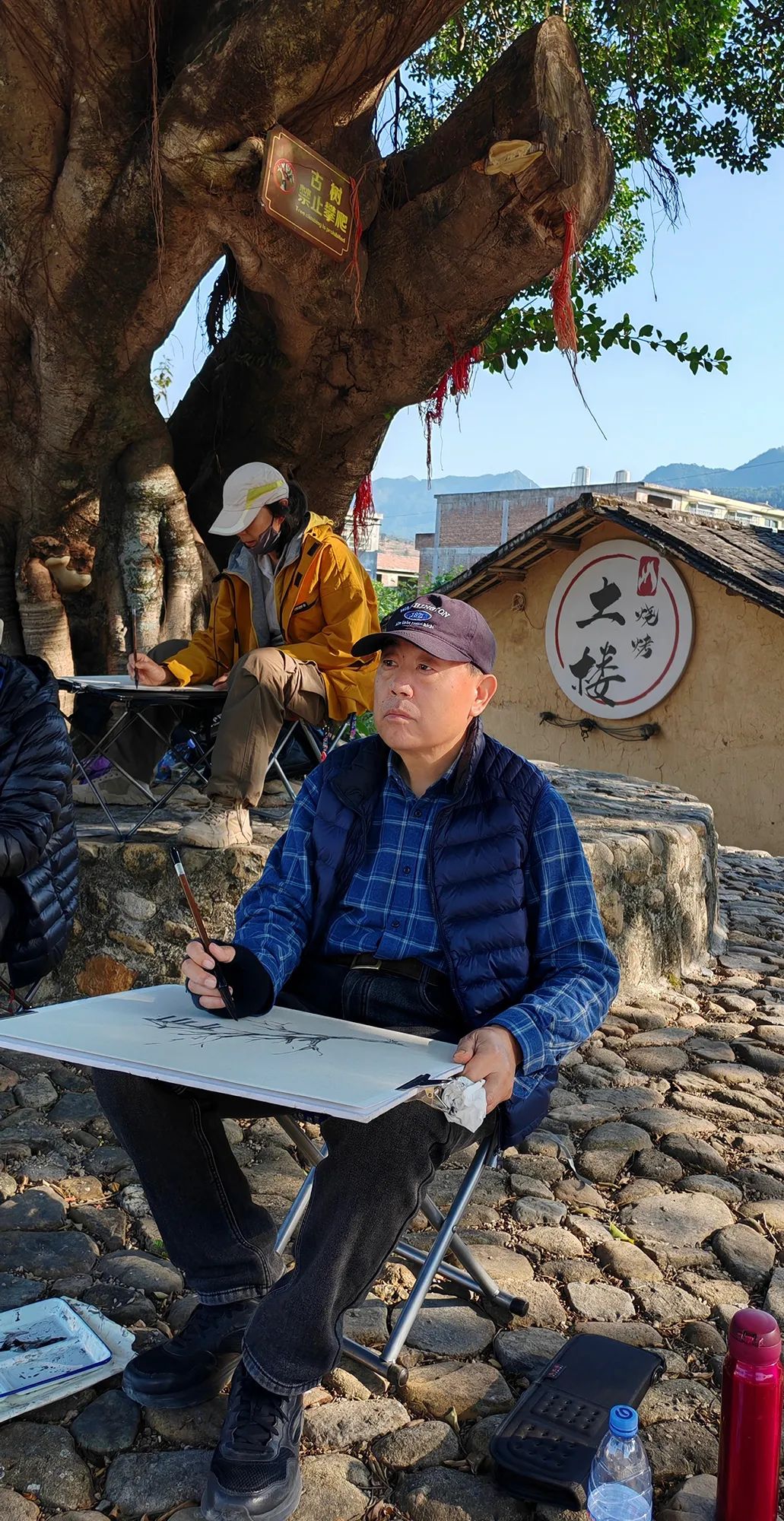 曾先国·漳州平和写生丨白云扶我穿霞过，水浸云山入井池