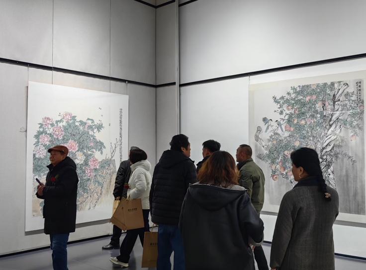 “道器共尊——李京波中国画作品展”昨日在临沂大学开幕