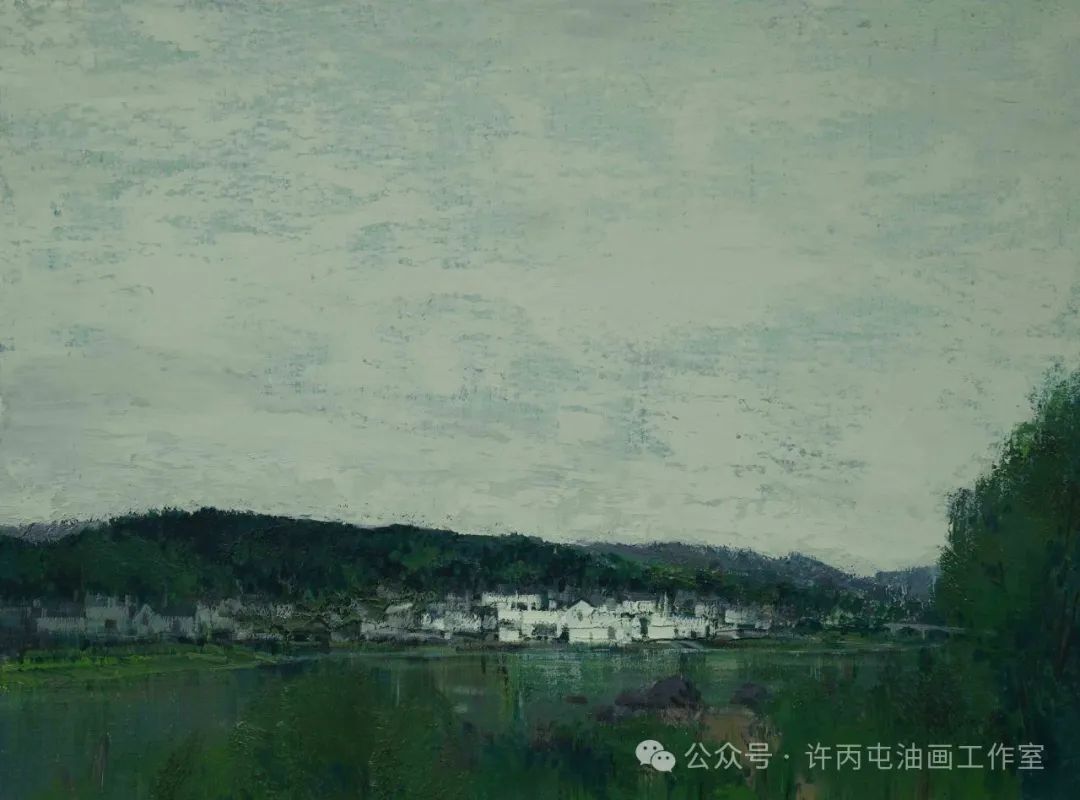 【时代青年油画社】许丙屯丨有树的风景，是记忆里的故乡