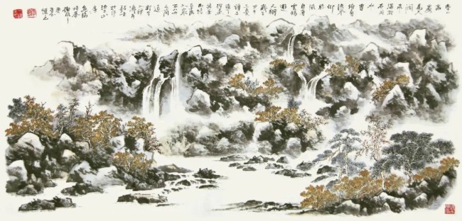 韵致悠然，山水之态跃然眼前 | 李毅峰应邀参展“笔墨风华——2025年度中国美术家名家迎春展”