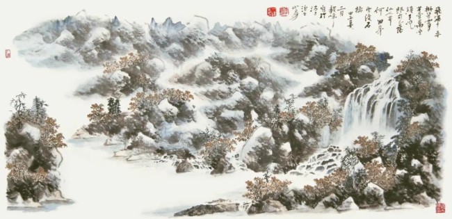 韵致悠然，山水之态跃然眼前 | 李毅峰应邀参展“笔墨风华——2025年度中国美术家名家迎春展”