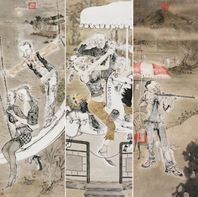 春节好眼福丨“从游园到神话——秦修平绘画路径呈现展”在南京开展，展期至4月9日