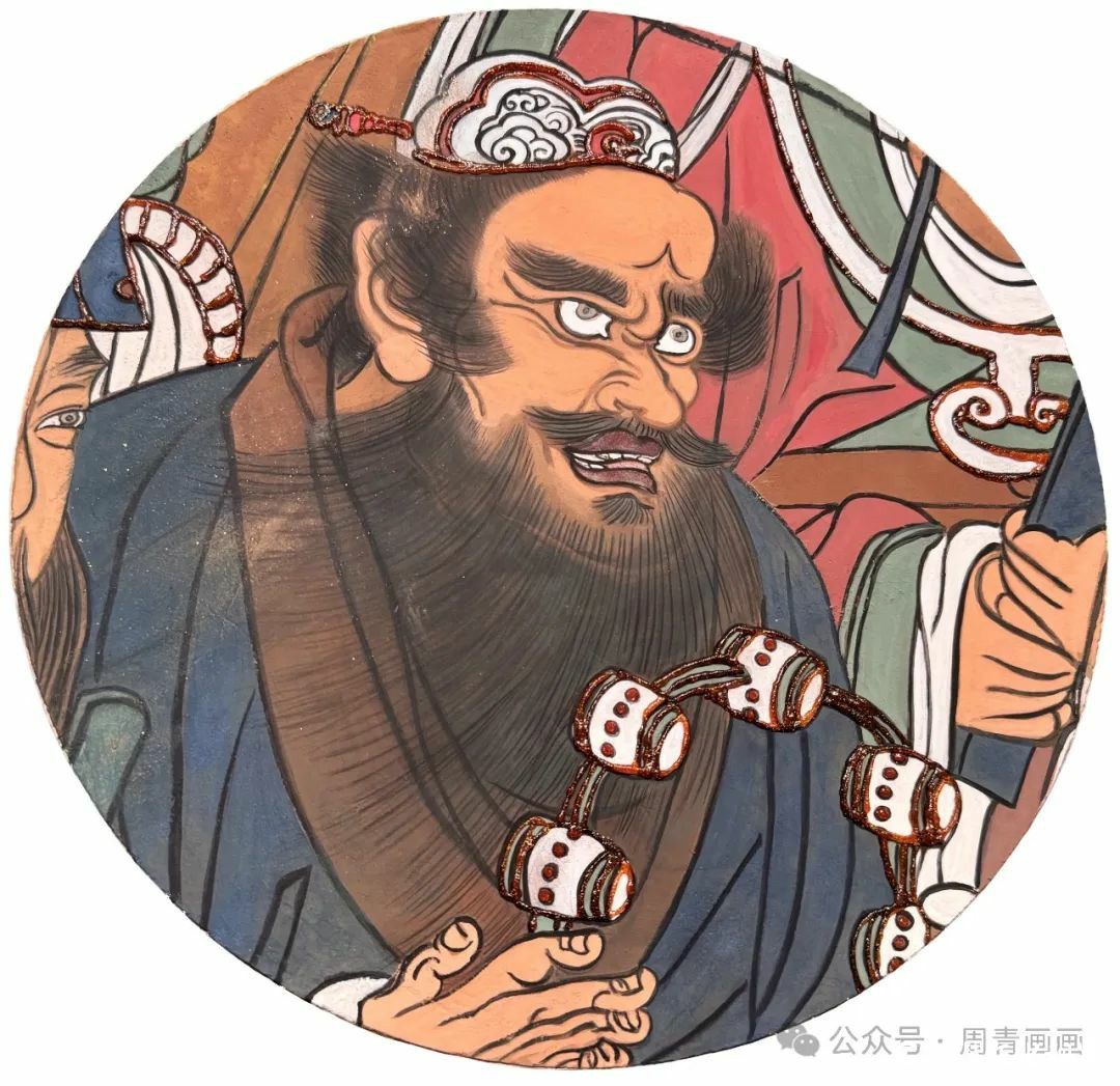 周青·《永乐宫壁画》系列 | 透过画面，可以穿凿时空，当见壁上乾坤