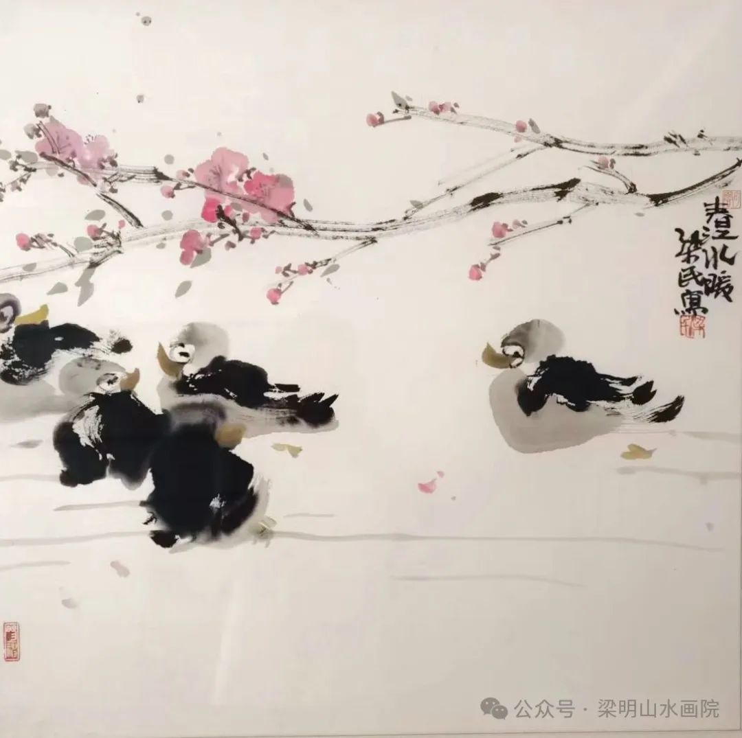 梁明·花鸟画丨山水间闲花野草入画图，其盎然生机不输满园春色