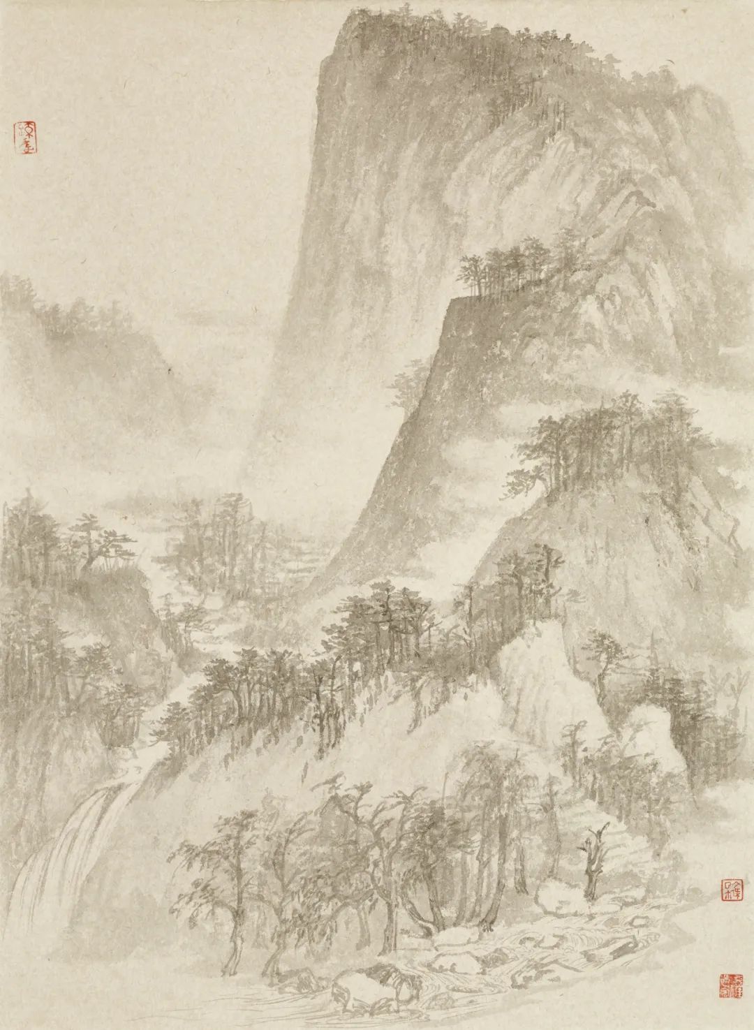 春节好眼福 | “问心朝山——郭文杰山水画写生小品展”昨日在淄博市蒲松龄纪念馆开展