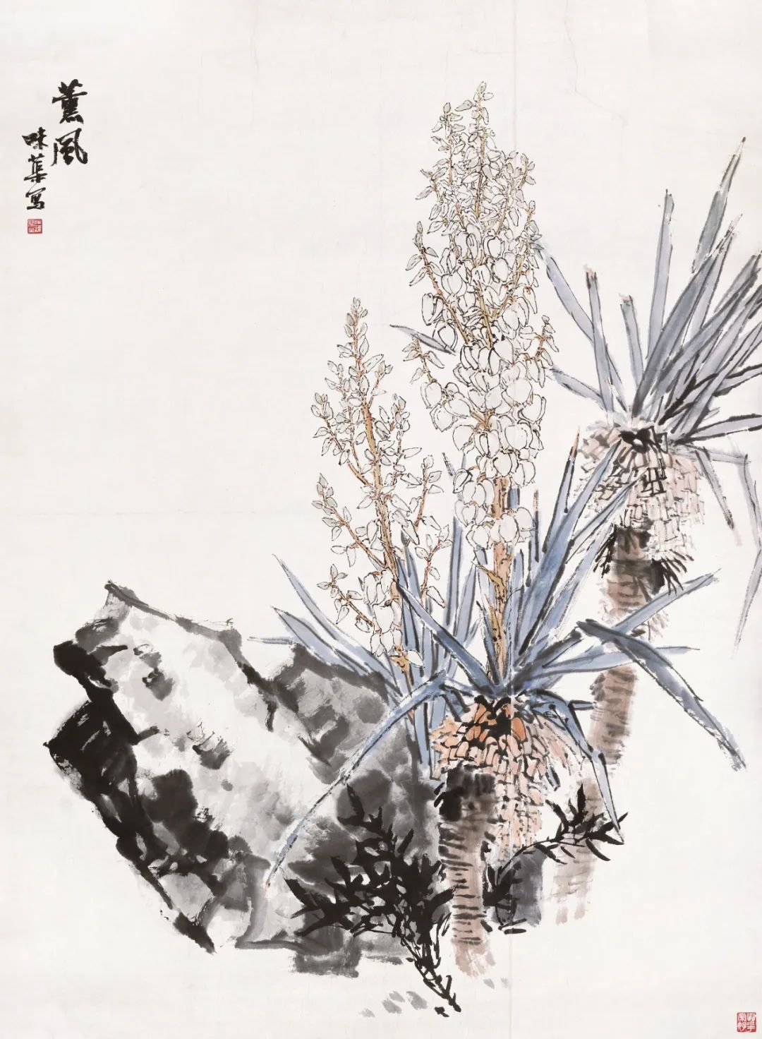 郭味蕖·花鸟画 | 将富有装饰性的重彩和浑厚的泼墨结合，展现出一派清丽活泼的自然之美