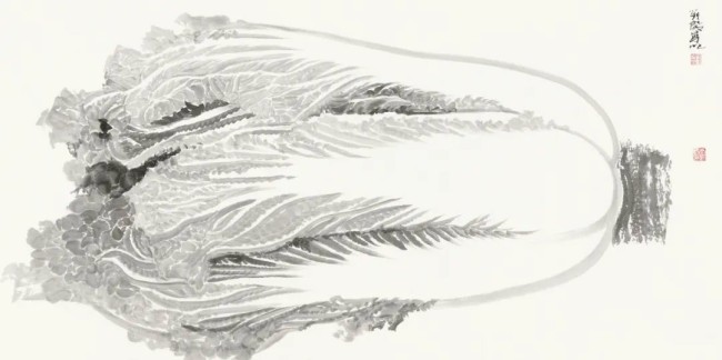 刘毅·《白菜》 | 青白之间展现出宏观与微观的交融之美