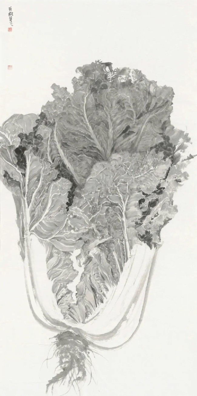 刘毅·《白菜》 | 青白之间展现出宏观与微观的交融之美