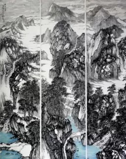 谭长德·山水画丨以丰富墨色和灵动笔触描绘衡山之美，将其悠久的历史文脉娓娓道来