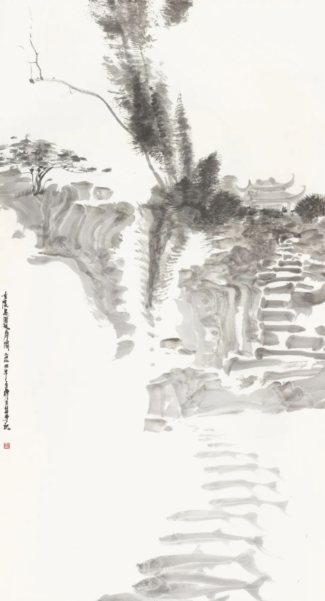 这是一场关于“水墨雕塑”的展览，“周京新中国画作品展”将于3月4日在苏州张家港市开展