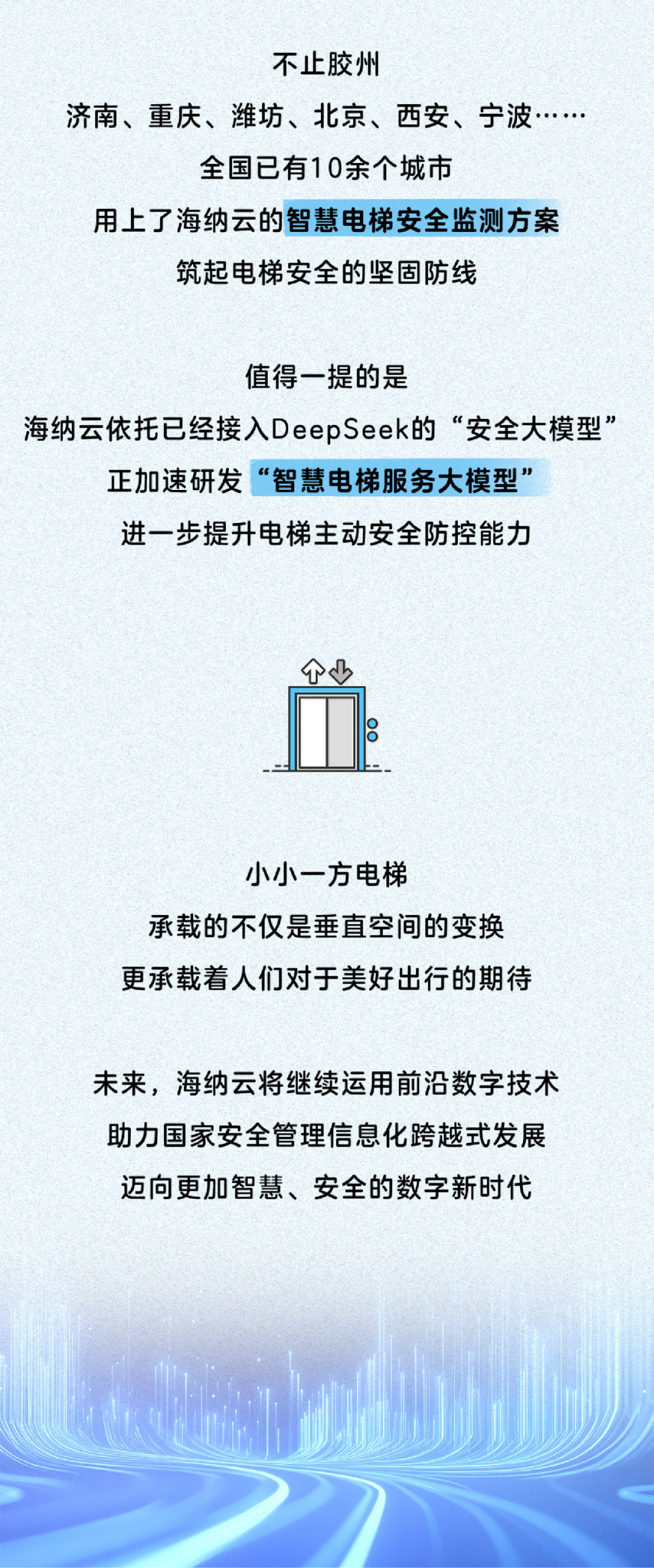 AI新方案  “梯”升安全感——“海纳云”智慧电梯安全监管保障体系上线