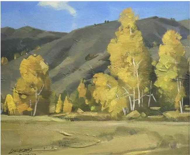 李雪松·油画写生丨用色彩捕捉西部四季的变化，画面追求天真平淡的静思之美