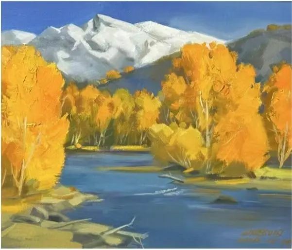 李雪松·油画写生丨用色彩捕捉西部四季的变化，画面追求天真平淡的静思之美