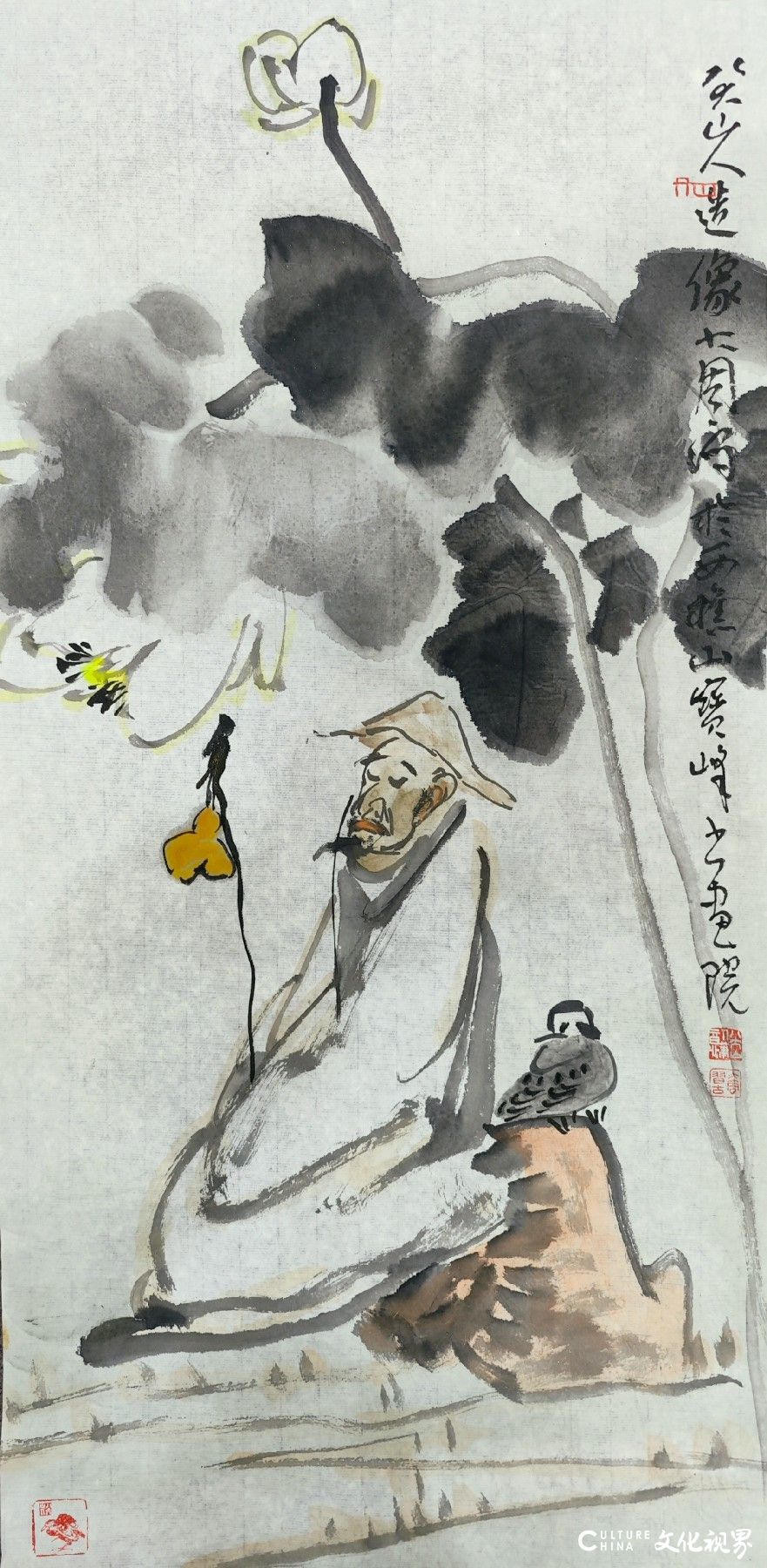 古韵新章下的艺术对话——大周石桥拟八大山人笔意系列组画探微