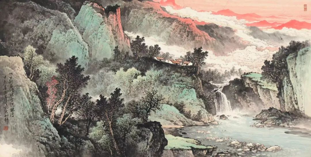 佘玉奇山水画《春归》| 这场盛大的邂逅，让希望在万物心底扎根生长